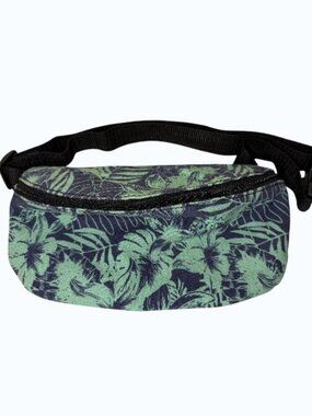 Blue Tropical Zippered Buckled Adjustable Fanny Pack Unisex